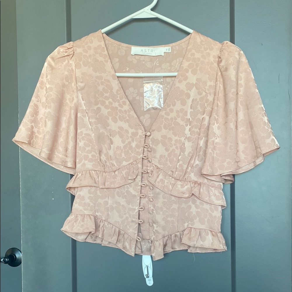 ASTR Women's Pink Floral Top